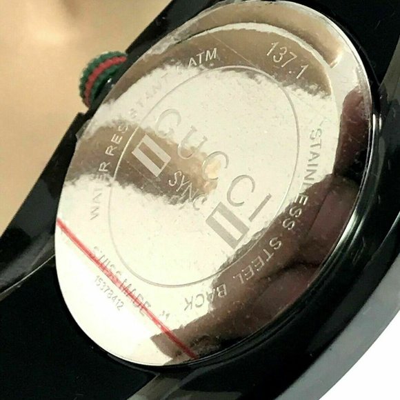 GUCCI SYNC YA137101 Black Rubber Band Men's Watch - Picture 6 of 12